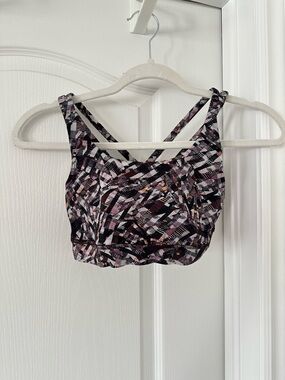 lululemon athletica Pink Black Patterned Sports Bra